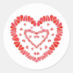 SWEET HEARTS Small Round Stickers
