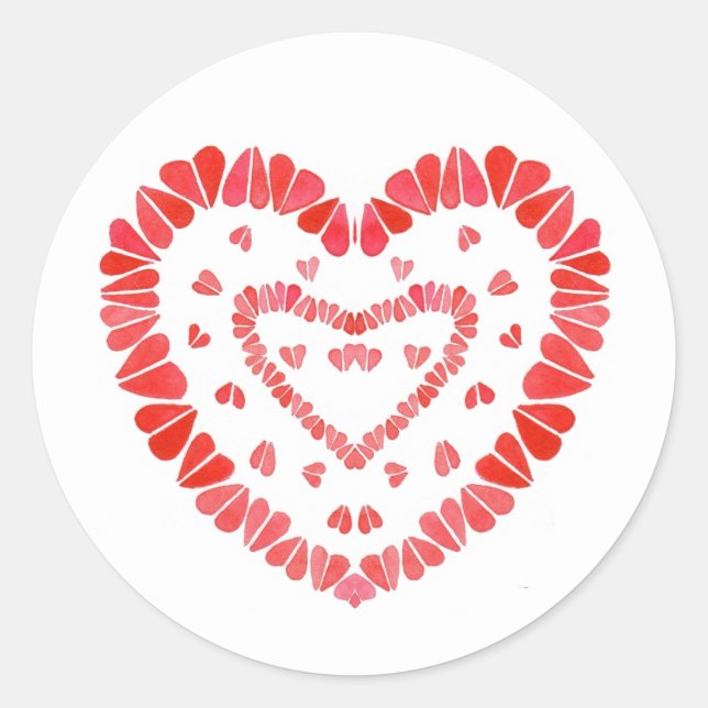 SWEET HEARTS Small Round Stickers (Front)