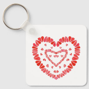 SWEET HEARTS Square Aluminium Keychain