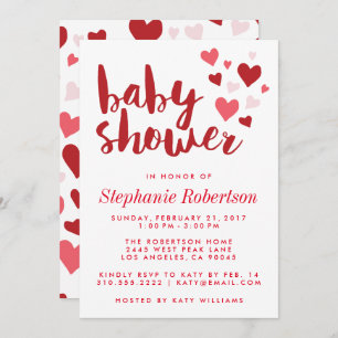 Sweet Hearts Stylish Baby Shower Invitation
