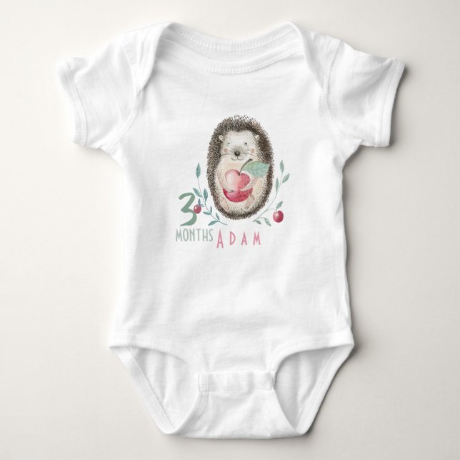 Sweet hedgehog Baby Bodysuit (Front)