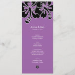 Sweet Hibiscus Wedding Menu Card<br><div class="desc">Contemporary hibiscus blooms add flair to your wedding,  whether you want a Hawaiian theme or just like hibiscus.. can be customised with your wedding colours.. drop me a line at mistyqe@yahoo.com</div>