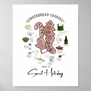 Sweet Holiday Gingerbread Holiday Poster