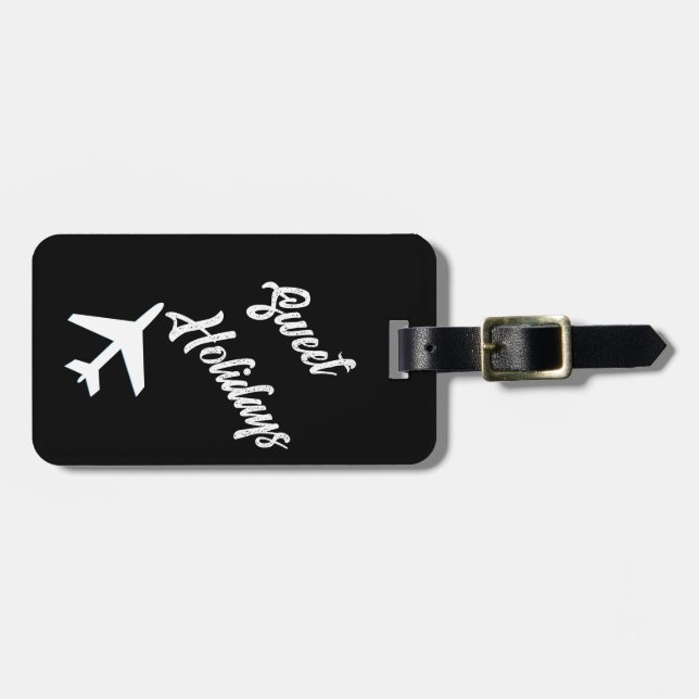 Sweet Holidays Luggage Tag Simple Trendy Chic (Front Horizontal)