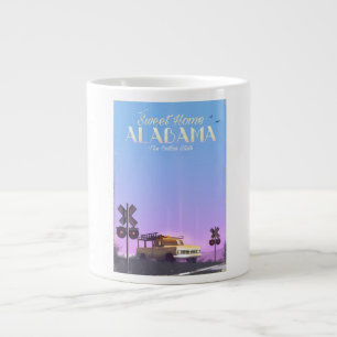 "Sweet home" Alabama Travel poster Large Coffee Mug