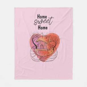 Sweet home elegant  fleece blanket