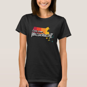 Sweet Home Massachusetts Retro 70s Us State Art T-Shirt