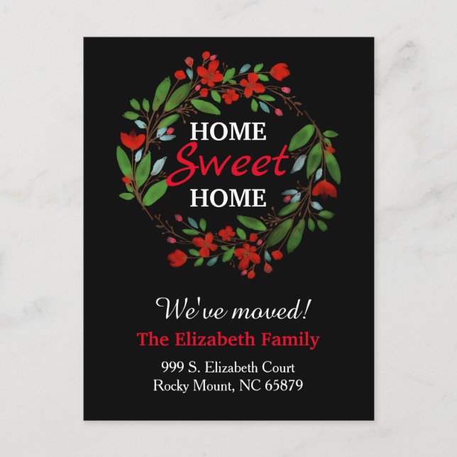 Sweet Home New Address Moving Announcement (Front)