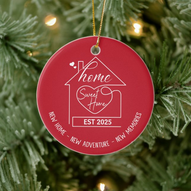 Sweet Home – New Home, New Adventure, New Memories Ceramic Ornament (Tree)