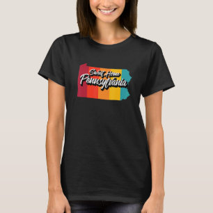 Sweet Home Pennsylvania Retro 70s Us State Art T-Shirt