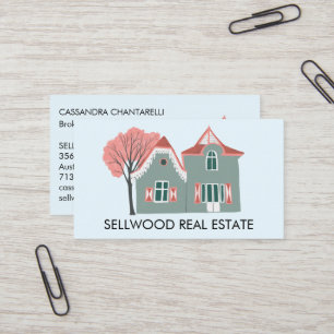 Sweet Home Real Estate Broker Agent Mortgage Art Business Card