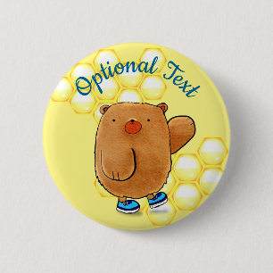 Sweet Honey Bear 6 Cm Round Badge