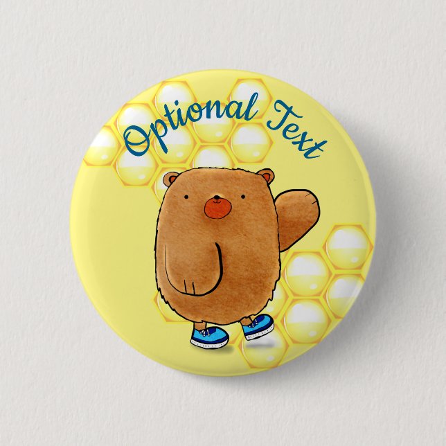 Sweet Honey Bear 6 Cm Round Badge (Front)