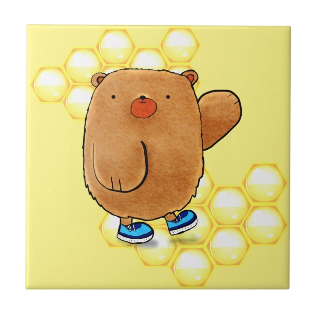 Sweet Honey Bear Ceramic Tile (Front)
