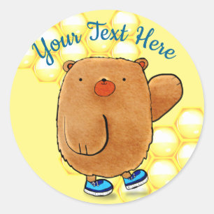 Sweet Honey Bear Classic Round Sticker