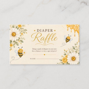 Sweet Honey Bee Baby Books Diaper Raffle Tickets Enclosure Card