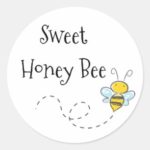 Sweet Honey Bee Classic Round Sticker