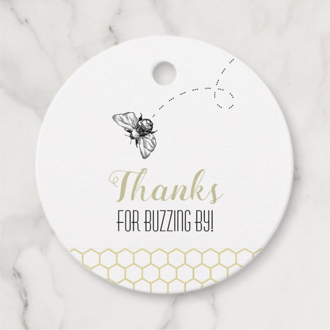 Sweet Honey Bee Favour Tag (Front)