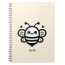 Sweet Honey Bee - Kawaii Nursery Line Art