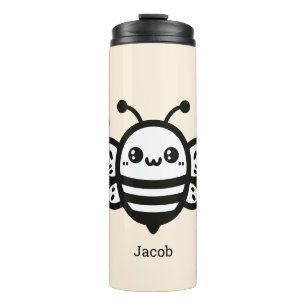 Sweet Honey Bee - Kawaii Nursery Line Art Thermal Tumbler