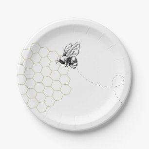 Sweet Honey Bee Party Plate
