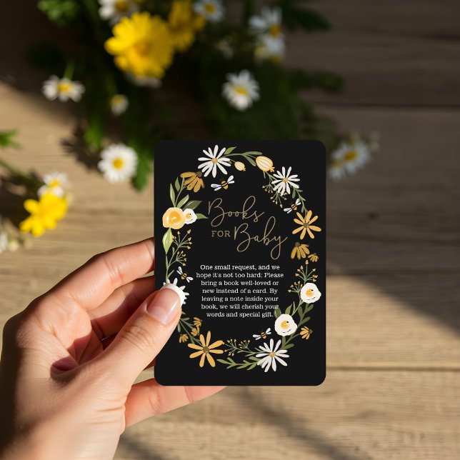 Sweet Honey Bee & Wildflower Wreath Books For Baby Enclosure Card (Sweet Honey Bee & Wildflower Wreath Books For Baby Enclosure Card)