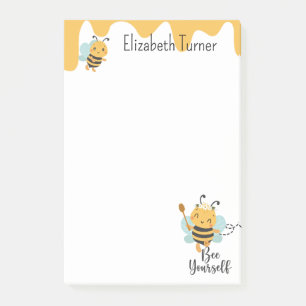 Sweet Honey & Bumble Bees Bee Yourself Personalize Post-it Notes