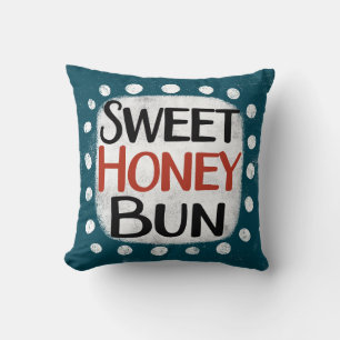 Sweet Honey Bun Throw Pillow