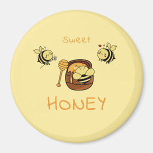 Sweet Honey Cute Little Honeybee Magnet