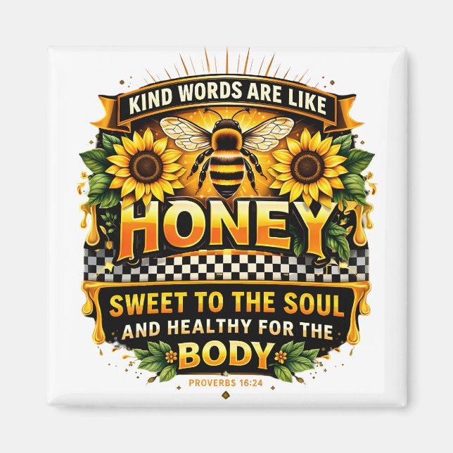 Sweet Honey | Proverbs 16:24 Magnet (Front)