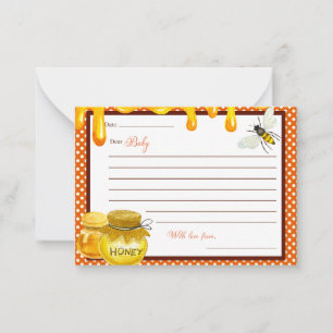 Sweet Honeybee Baby Shower Dear Baby Cards