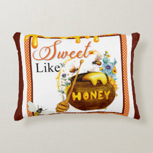 Sweet Honeybee Baby Shower Throw Pillow