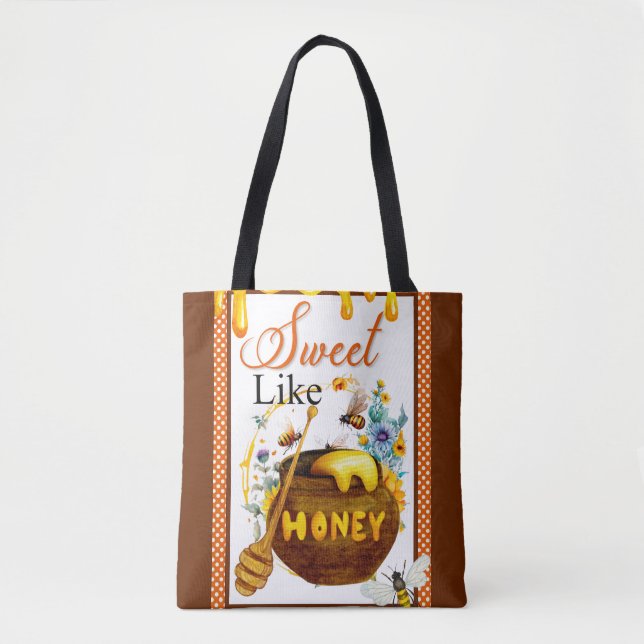 Sweet Honeybee Baby Shower  Tote Bag (Front)