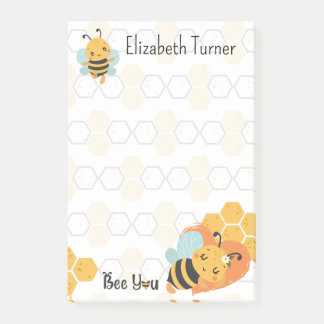Sweet Honeycomb & Bumble Bees Bee You Personalised Post-it Notes