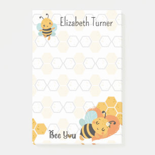 Sweet Honeycomb & Bumble Bees Bee You Personalized Post-it Notes