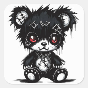 Sweet Horror Teddy Bear Sticker – Valentine