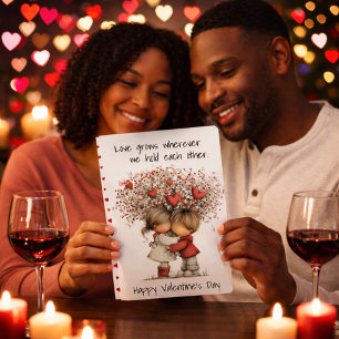 Sweet Hugging Sweethearts Valentine Card