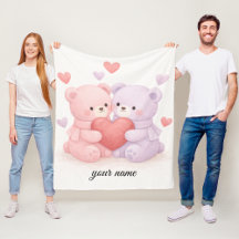 Sweet Hugs & Hearts: Soft Watercolor Cuddling Bear