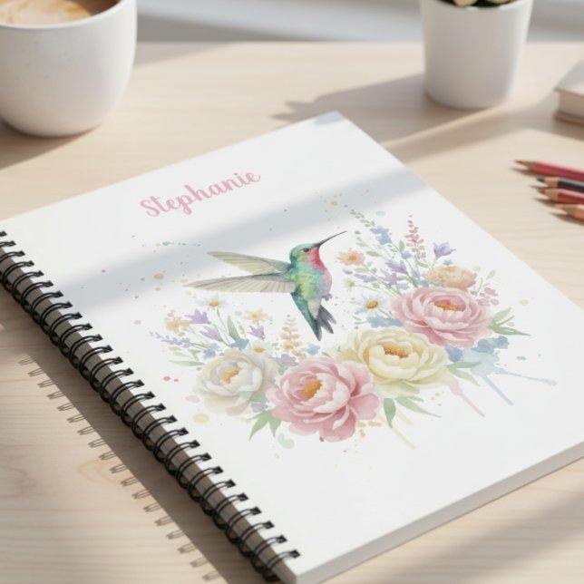 Sweet Hummingbird Floral Daily Planner (Floral hummingbird daily planner)