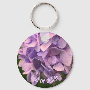 Sweet Hydrangea Flower Personalised Key Ring