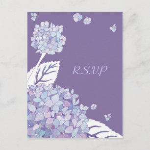 Sweet Hydrangeas: Wedding Response Postcards