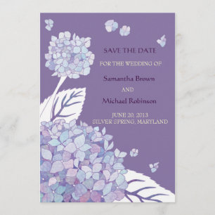 Sweet Hydrangeas Wedding Save the Date Invitations