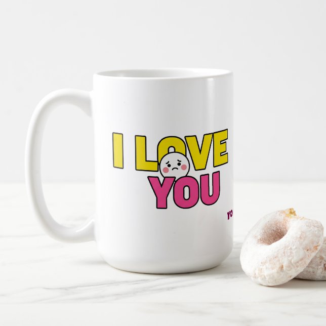 Sweet I Love You Graphic for Gifts and Apparel Coffee Mug (With Donut)