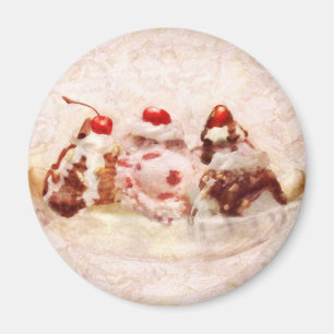 Sweet - Ice Cream - Banana split Magnet