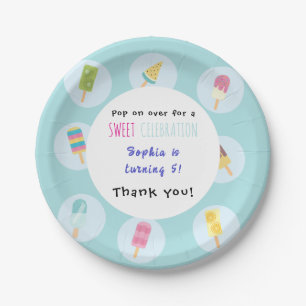 Sweet Ice Cream Birthday Paper Plate