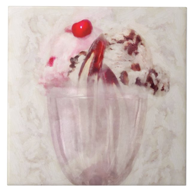 Sweet - Ice Cream - Ice cream sundae Tile (Front)