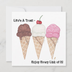 Sweet Ice Cream Scoops Invitation