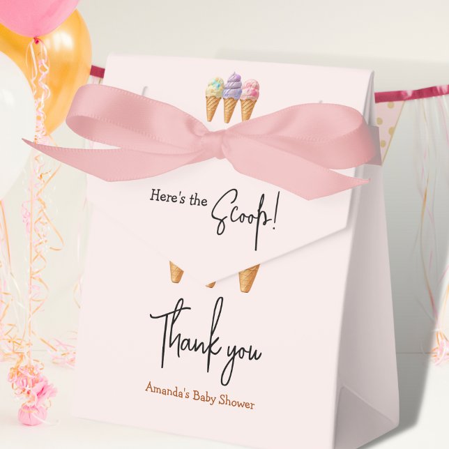 Sweet Ice Cream Summer Here Scoop Baby Shower Favour Box (Creator Uploaded)