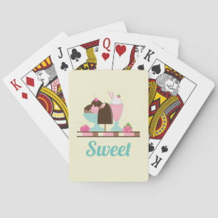 Sweet Ice Cream Sundae & Strawberry Float Playing Cards
