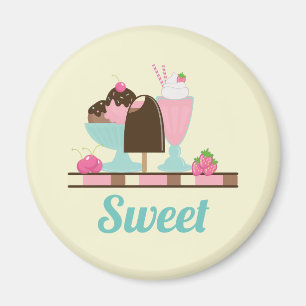 Sweet Ice Cream Sundae Summery Treats Magnet